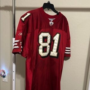 Red Football Jersey with Number 81
